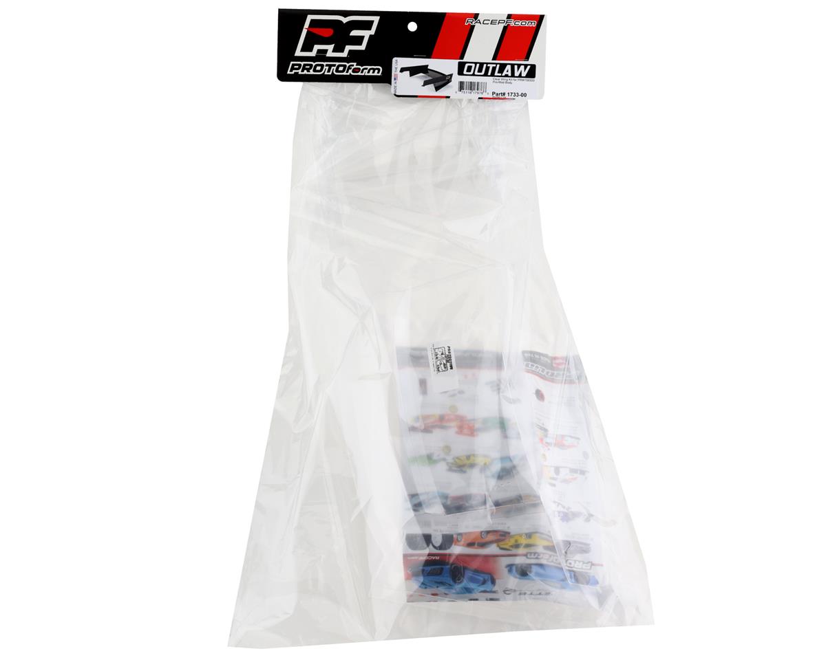 Protoform Nissan GT-R R35 Pro-Mod 1/10 Outlaw Drag Racing Wing Set (Clear)