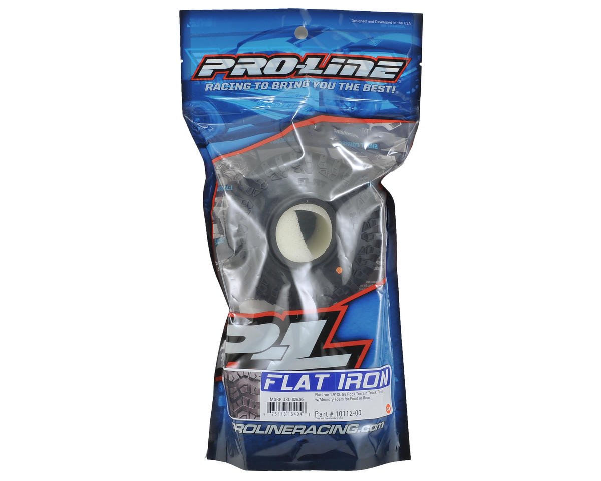 Pro-Line Flat Iron XL 1.9" Rock Crawler Tires w/Memory Foam (2) (G8)