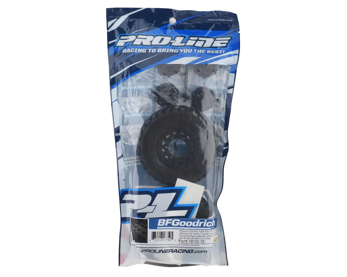 Pro-Line BFGoodrich Baja T/A KR2 Tires w/Raid Wheels (2) (Electric Rear) (M2) w/12mm Hex