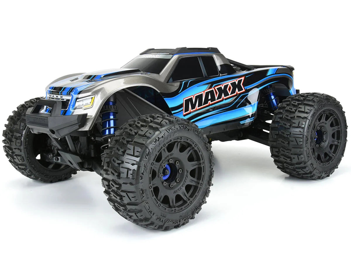 Pro-Line Racing 1/8 Trencher LP F/R 3.8" MT Tires Mounted 17mm Black Raid (2) For Traxxas Maxx