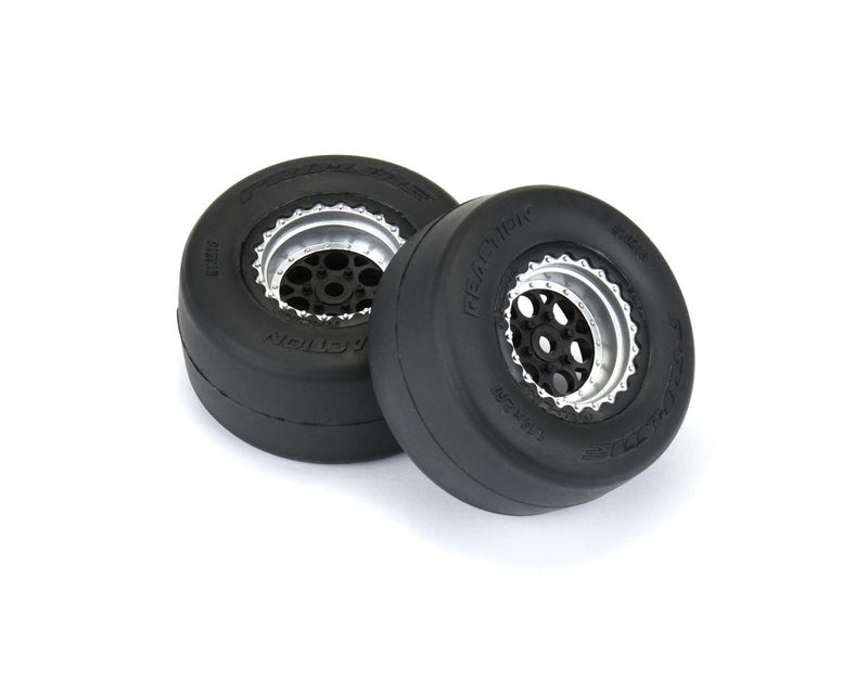 Pro-Line 10218-10 1/16 Reaction Rear Tires MTD 8mm w/ Wheels (2) Losi Mini Drag