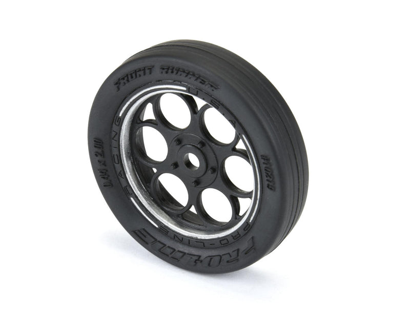 Pro-Line 1/16 Front Runner Front MTD No-Prep Drag Tires (Black/Silver) (2) w/8mm Wheel Hex