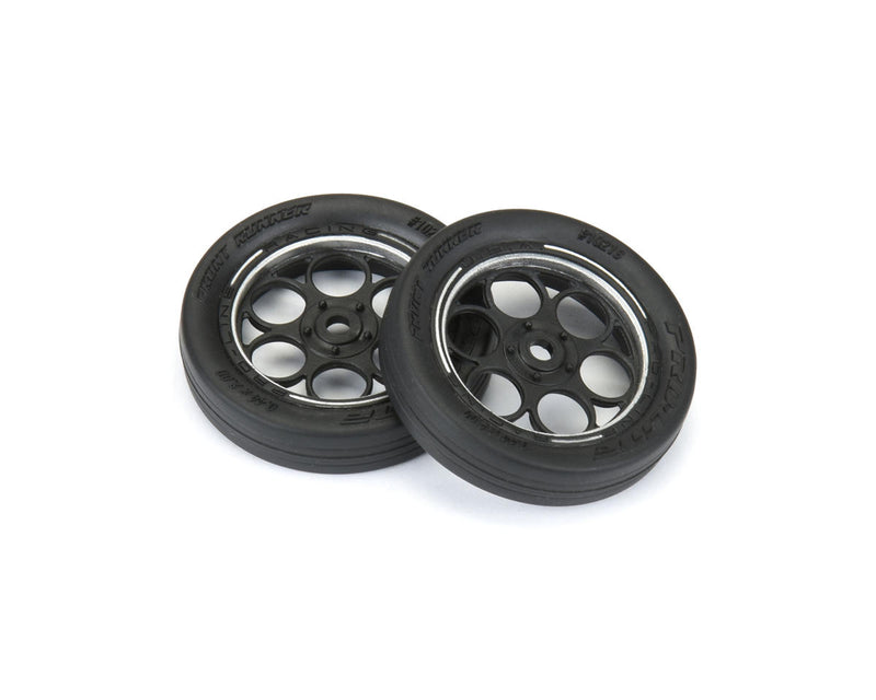 Pro-Line 1/16 Front Runner Front MTD No-Prep Drag Tires (Black/Silver) (2) w/8mm Wheel Hex
