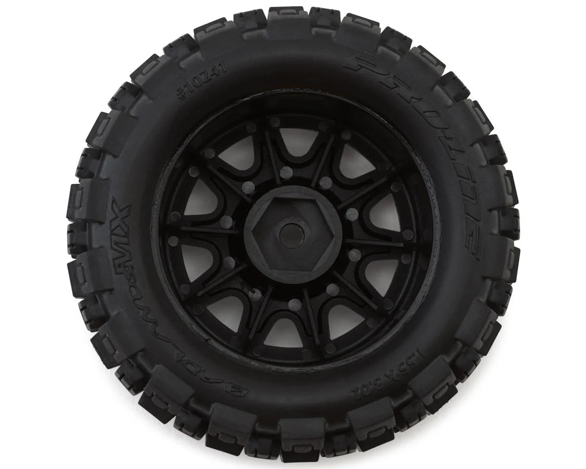 Pro-Line Badlands MX Pre-Mounted MT 1/18 Tire Set (Black) (4) w/12mm Hex