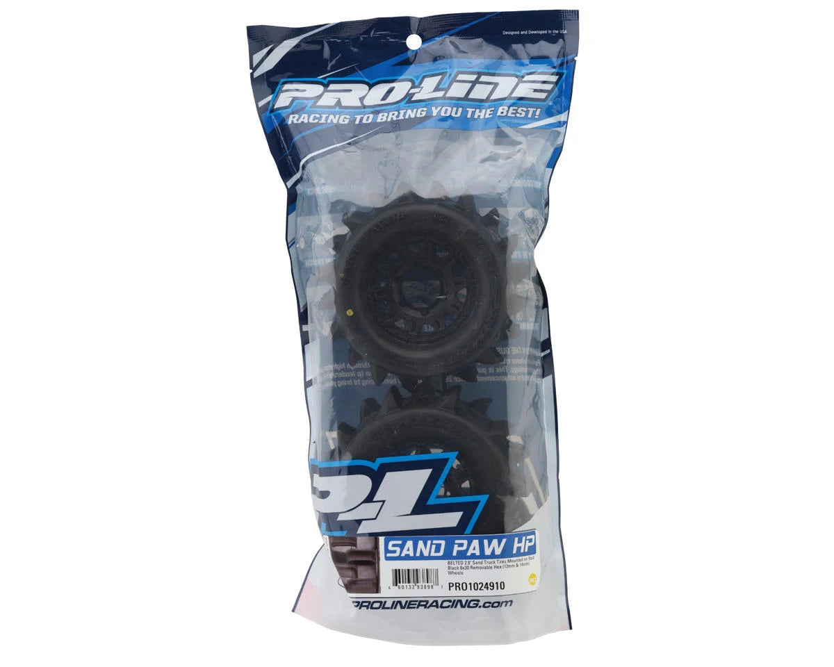 Pro-Line Sand Paw HP Belted 2.8" Pre-Mounted Truck Tires (Medium) 1/10 1/8 Scale
