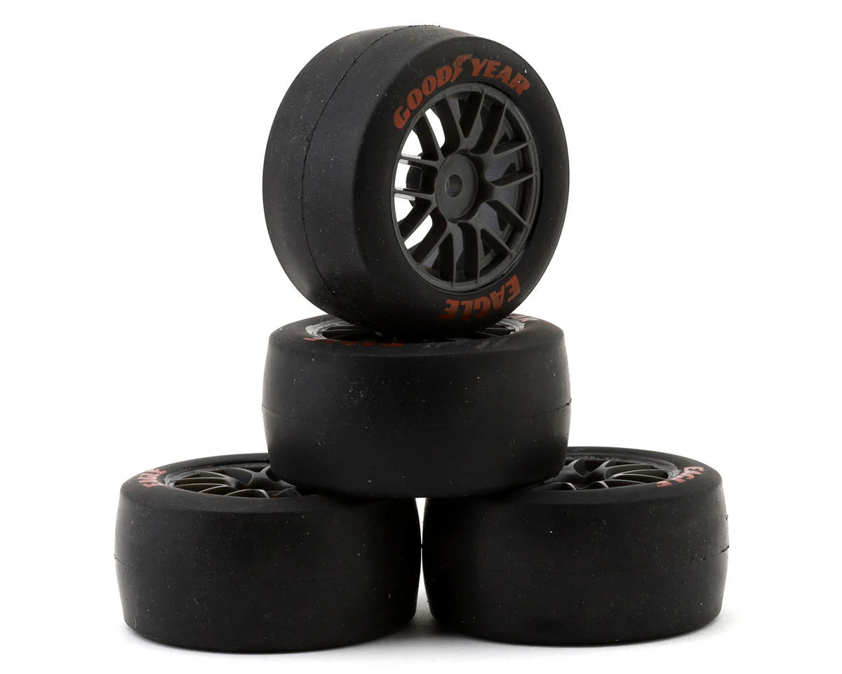 Pro-Line Racing 1/12 Goodyear Eagle Tire F/R MTD Gray Wheels (4): Losi NASCAR
