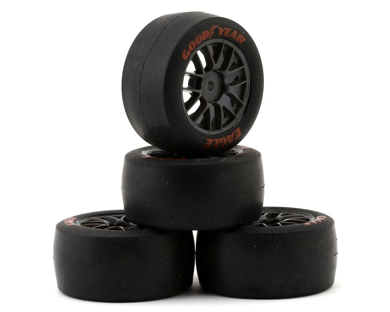 Pro-Line Racing 1/12 Goodyear Eagle Tire F/R MTD Gray Wheels (4): Losi NASCAR