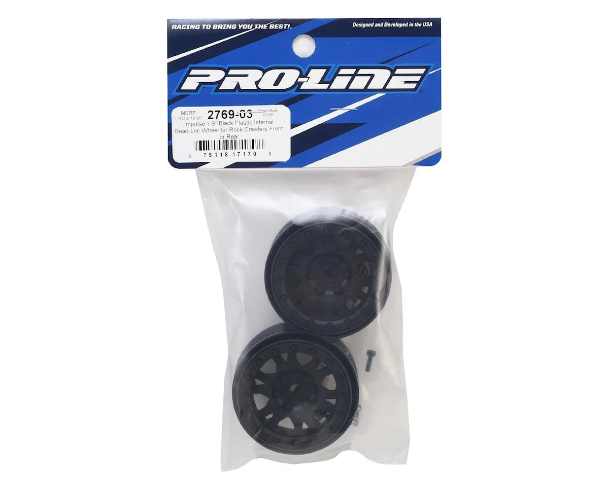 Pro-Line Racing Impulse 1.9" Bead-Loc Wheels (Black) (2)Rock Crawling