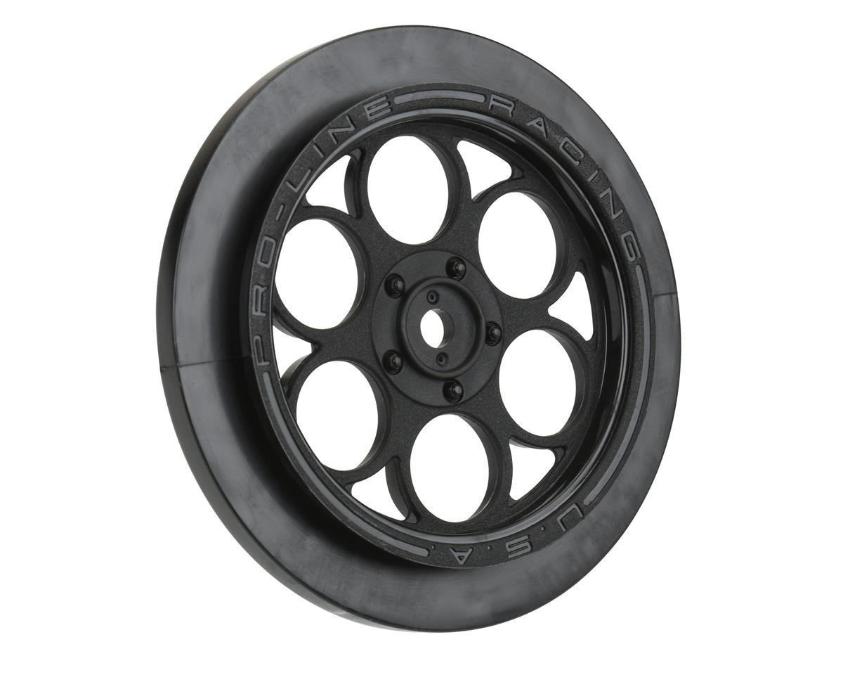 Pro-Line Showtime Front Drag Racing Wheels w/12mm Hex (Black) (2)