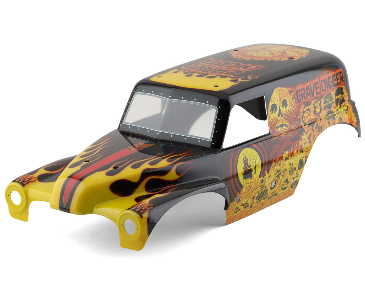 Pro-Line LMT 1/10 Grave Digger Fire Pre-Painted Body (Red)