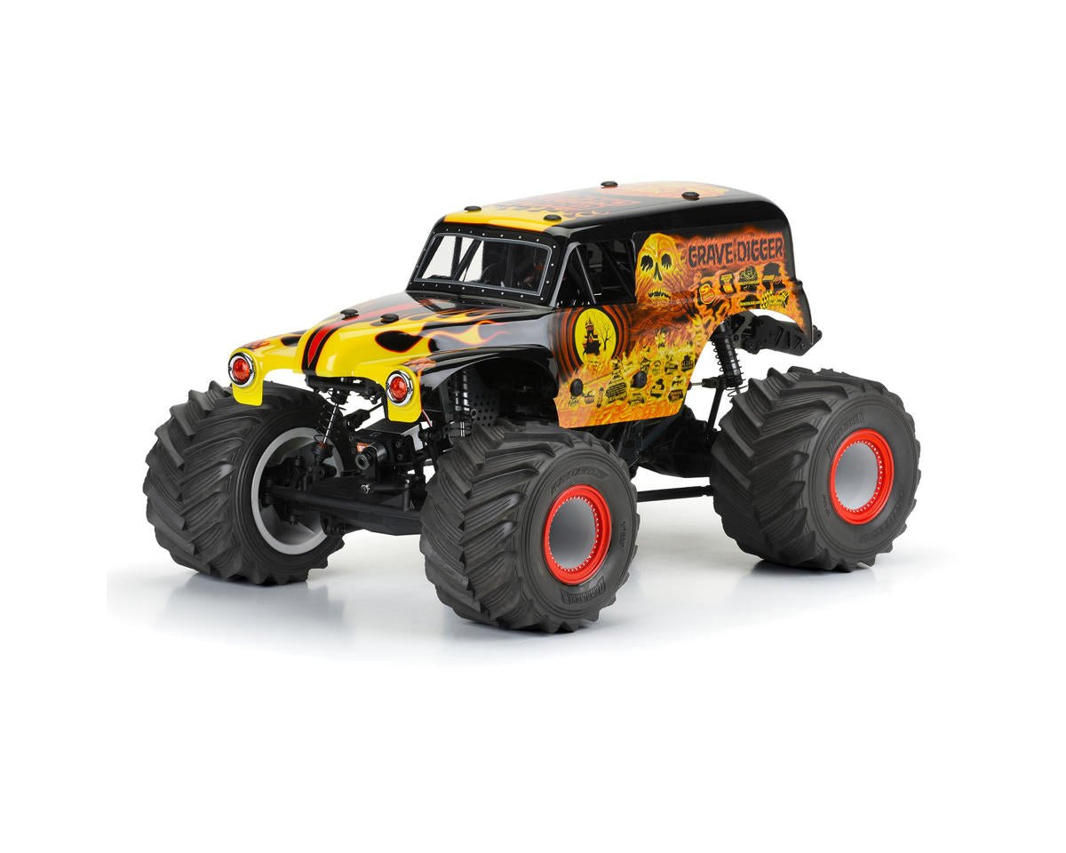 Pro-Line LMT 1/10 Grave Digger Fire Pre-Painted Body (Red)