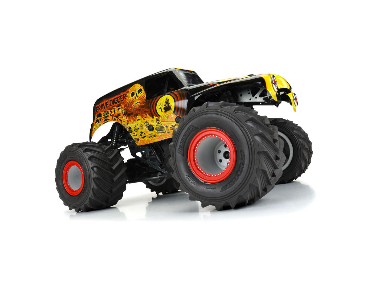 Pro-Line LMT 1/10 Grave Digger Fire Pre-Painted Body (Red)