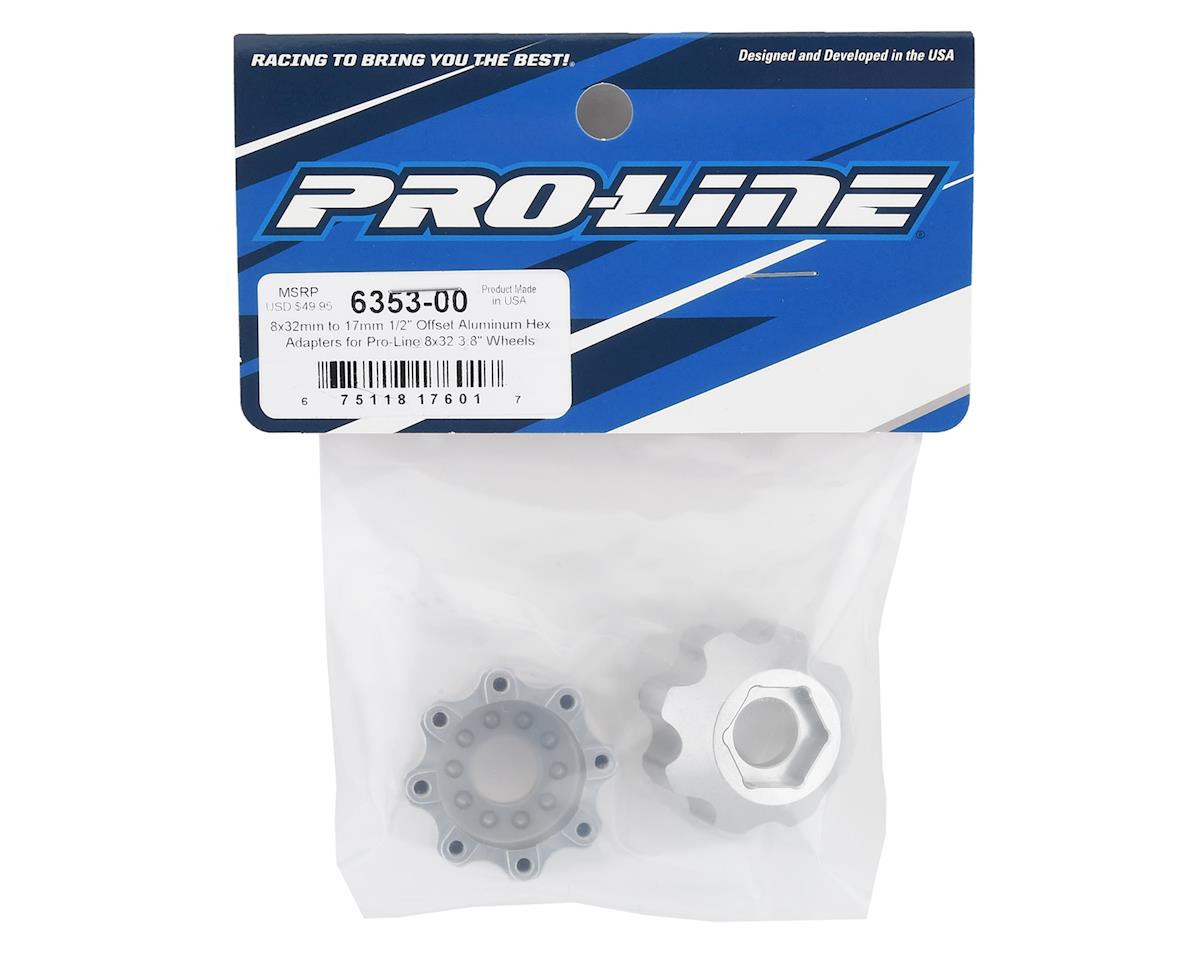 Pro-Line 8x32 to 17mm 1/2" Offset Aluminum Hex Adapters