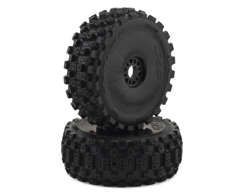 Pro-Line Badlands MX Pre-Mounted Tires (M2) w/Velocity V2 Wheel For 1/8 Buggy