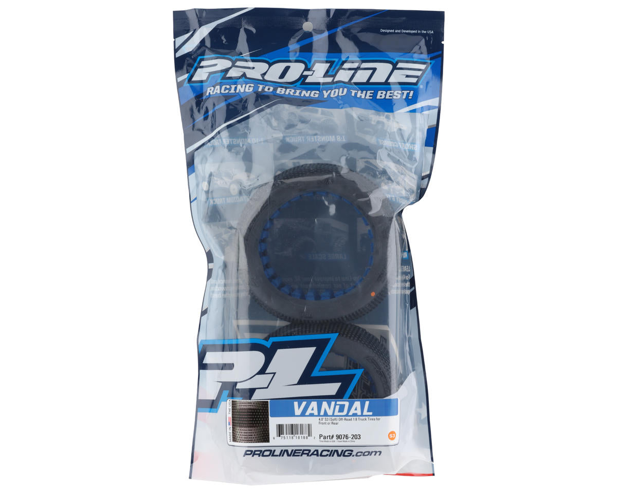 Pro-Line Vandal VTR 4.0" 1/8 Truggy Tires w/Foam (2) (S3)
