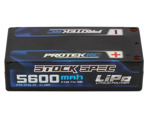 ProTek RC 2S 150C Low IR Si-Graphene "Stock Spec" Shorty LiPo Battery (7.4V/5600mAh) (ROAR Approved)
