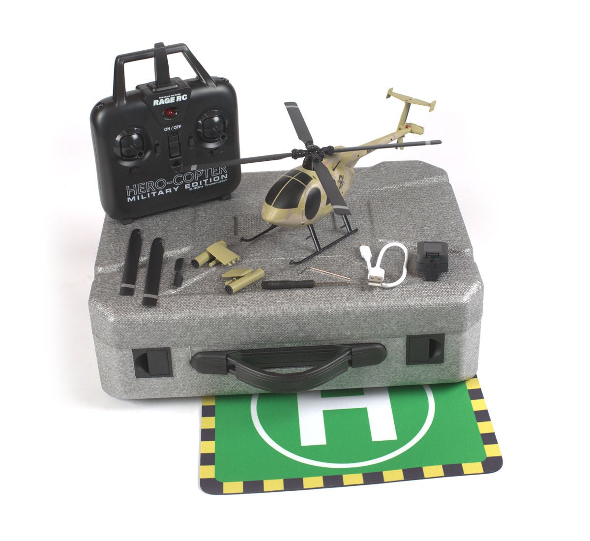 Rage RC Army Hero-Copter Military, 4-Blade RTF Heli