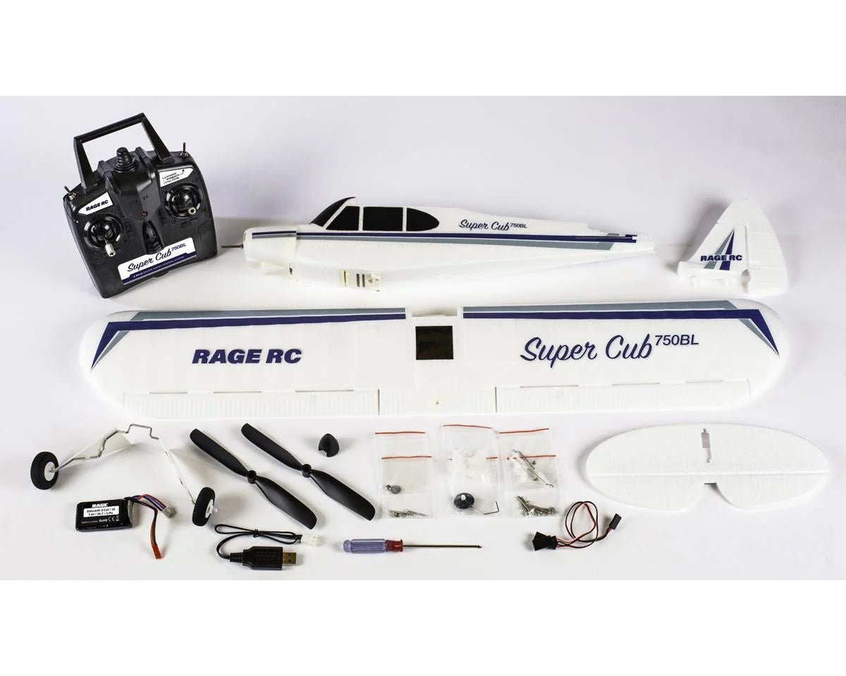 RAGE Super Cub 750BL RTF Electric Airplane (750mm)