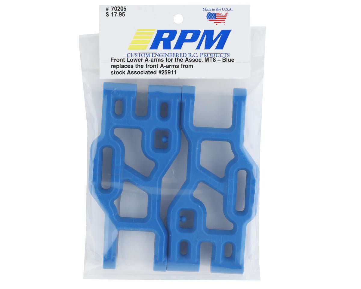 RPM 70205 Front Lower A-Arms (Blue) Associated MT8