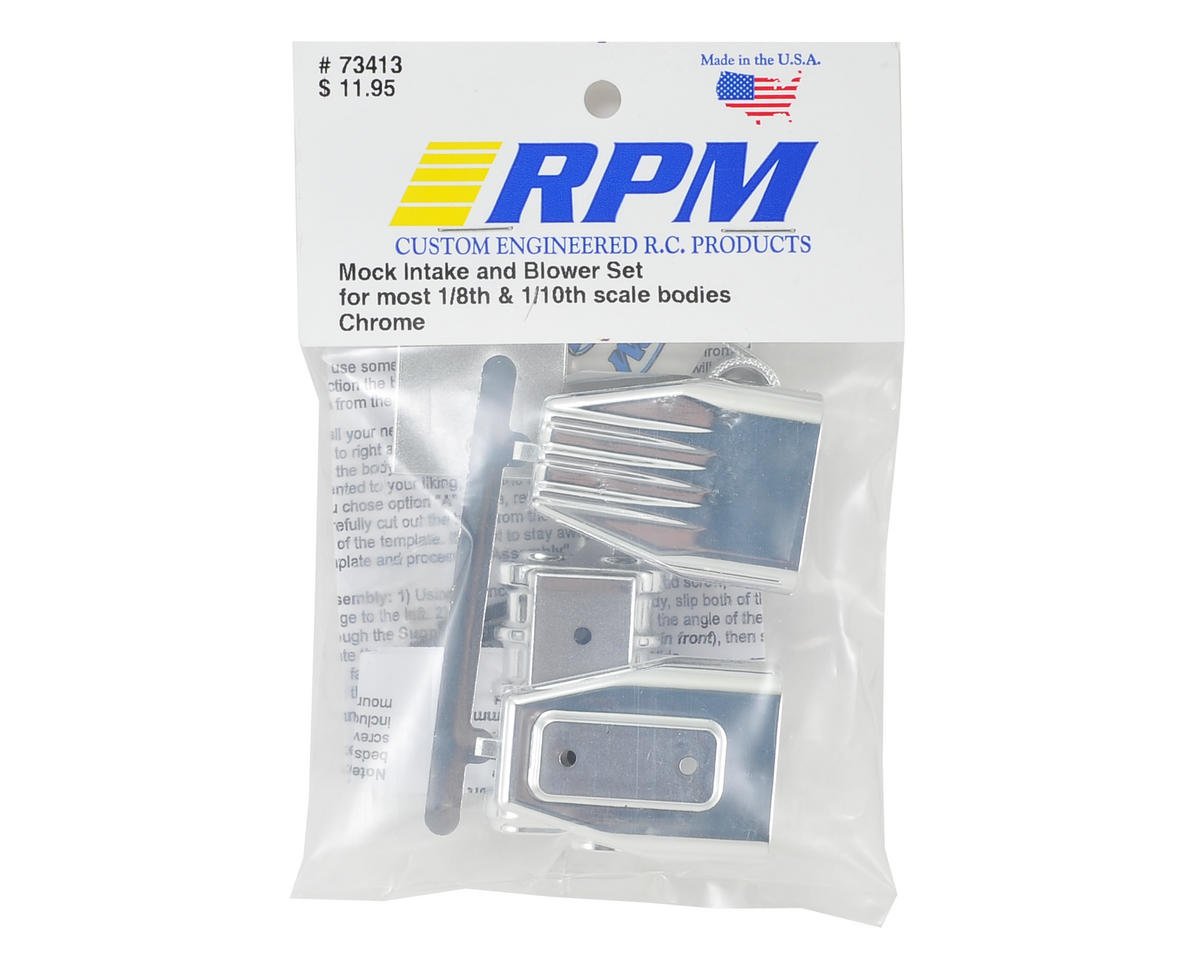 RPM Mock Intake & Blower Set (Chrome) For Drift & Crawler 1/10 and 1/8 Bodies