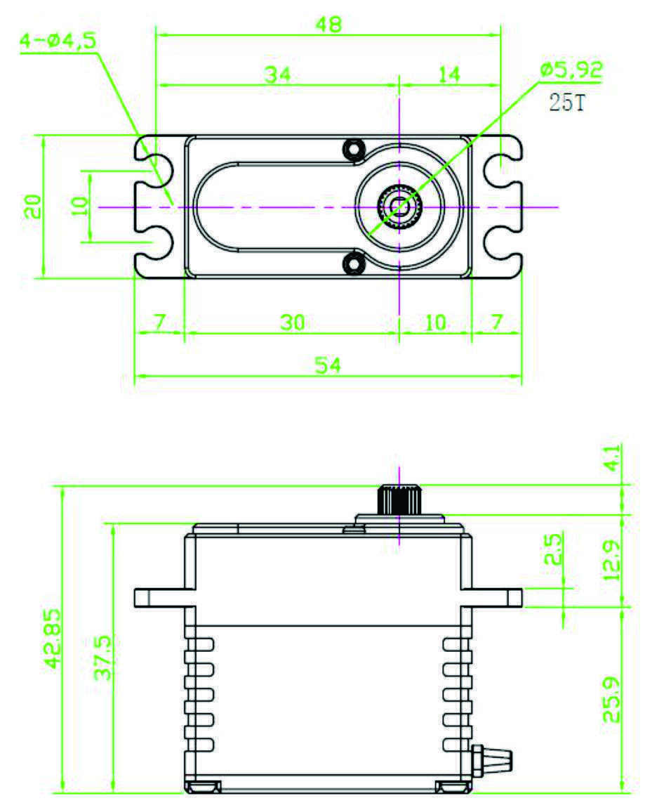 Reefs RC Triple7 14V Programable High Torque Steel Gear Digital Servo (High Voltage)