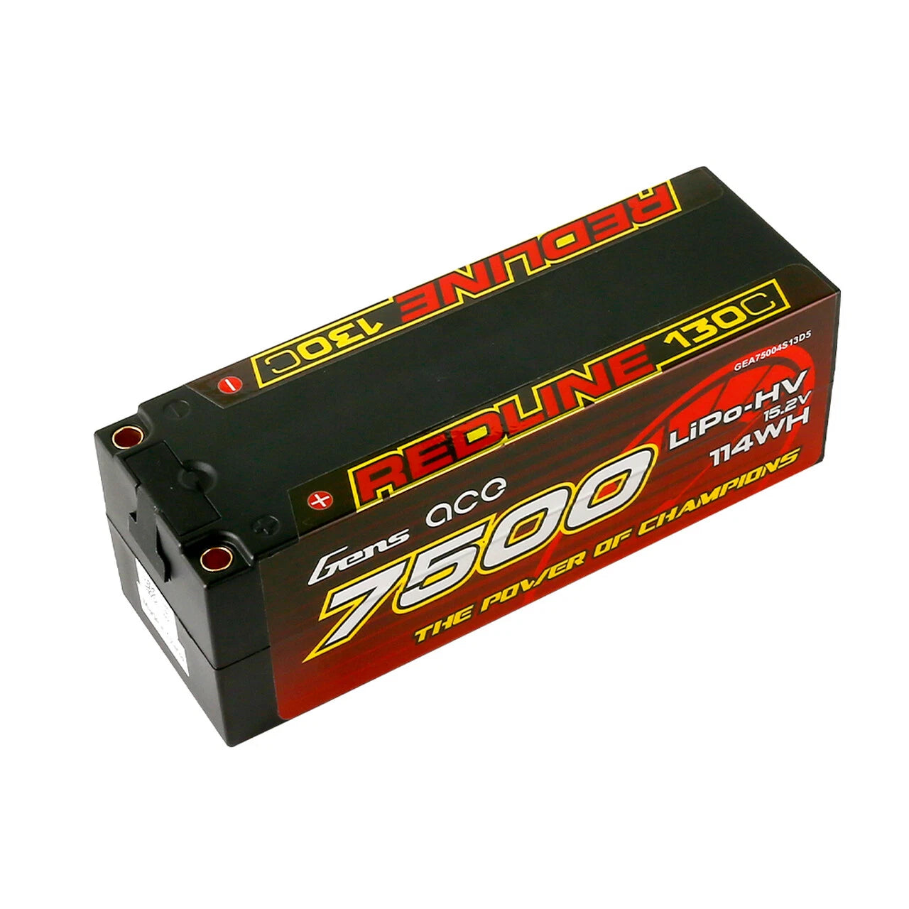 Gens Ace 7500mAh 130C 15.2V HV Lipo Battery 4S HardCase For 1/8 Racing Car Buggy