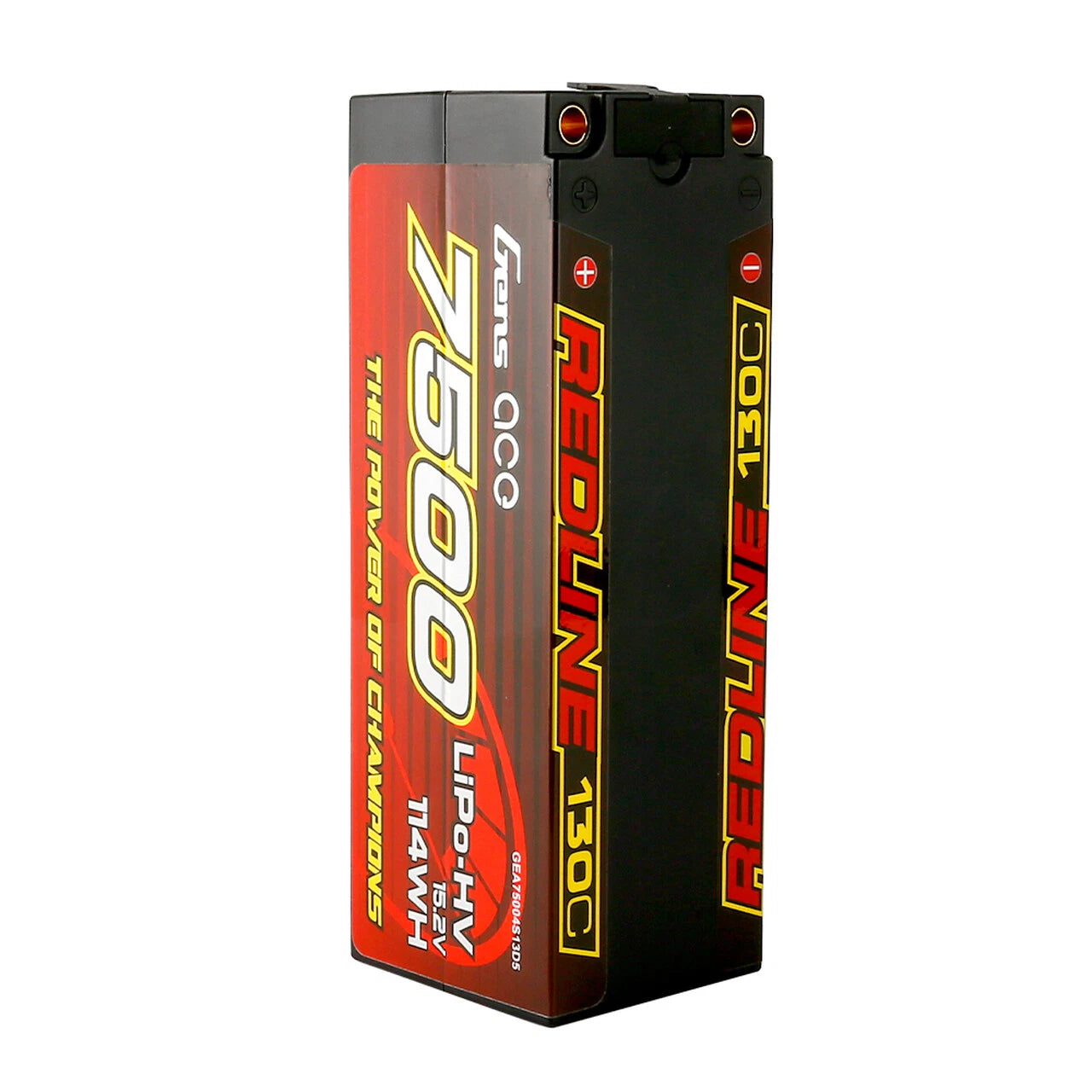 Gens Ace 7500mAh 130C 15.2V HV Lipo Battery 4S HardCase For 1/8 Racing Car Buggy
