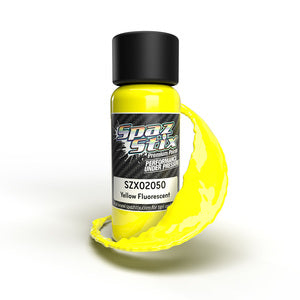 Spaz Stix Yellow Fluorescent Airbrush Ready Paint, 2oz Bottle
