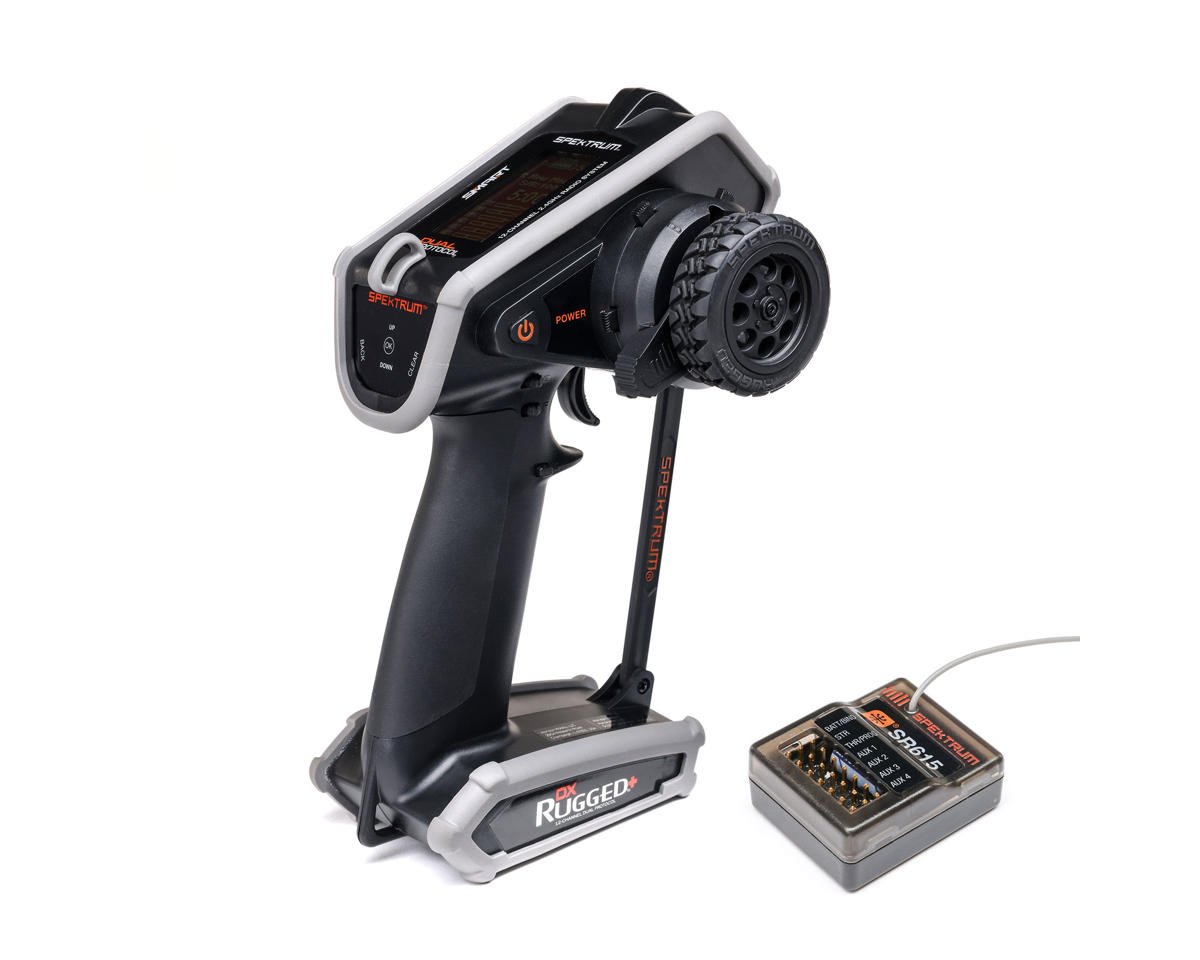 Spektrum RC(Black) DX Rugged+ 12-Channel DSMR+ Surface Radio w/SR615 Receiver