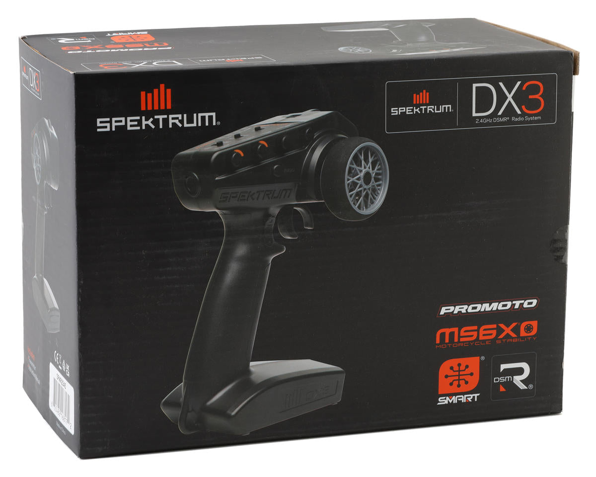 Spektrum RC ProMoto MX DX3 SMART DSMR 3-Channel Transmitter (TX Only)