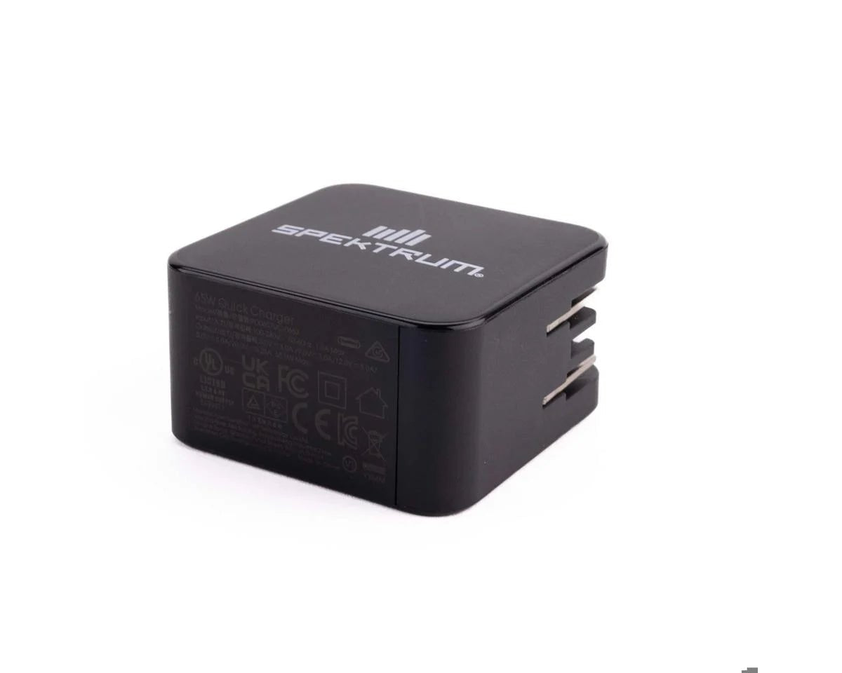 Spektrum RC 65W USB-C GaN Power Supply w/Type-C Charge Cable