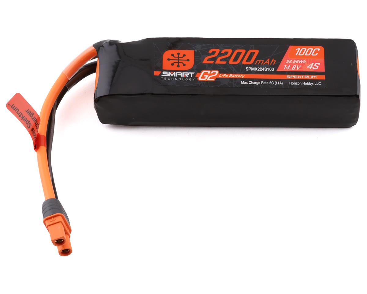 Spektrum RC 4S Smart G2 LiPo 100c Battery Pack (14.8V/2200mAh) w/IC3 Connector