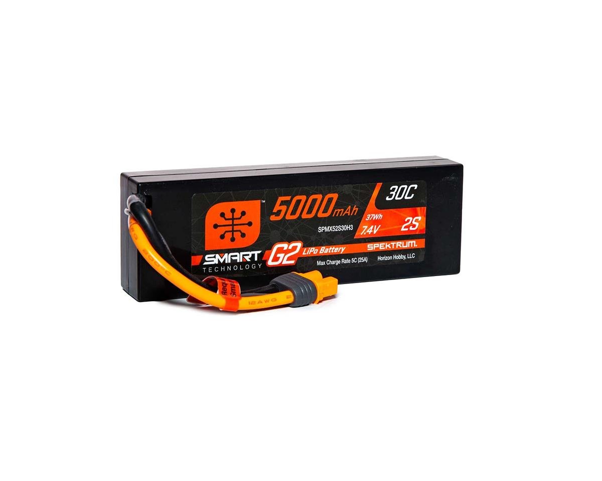 Spektrum RC 2S Smart LiPo 30C Hard Case Battery Pack (7.4V/5000mAh) w/IC3 Connector