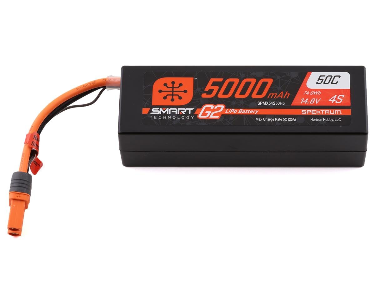 Spektrum RC 4S Smart G2 LiPo 50C Battery Pack (14.8V/5000mAh) w/IC5 Connector