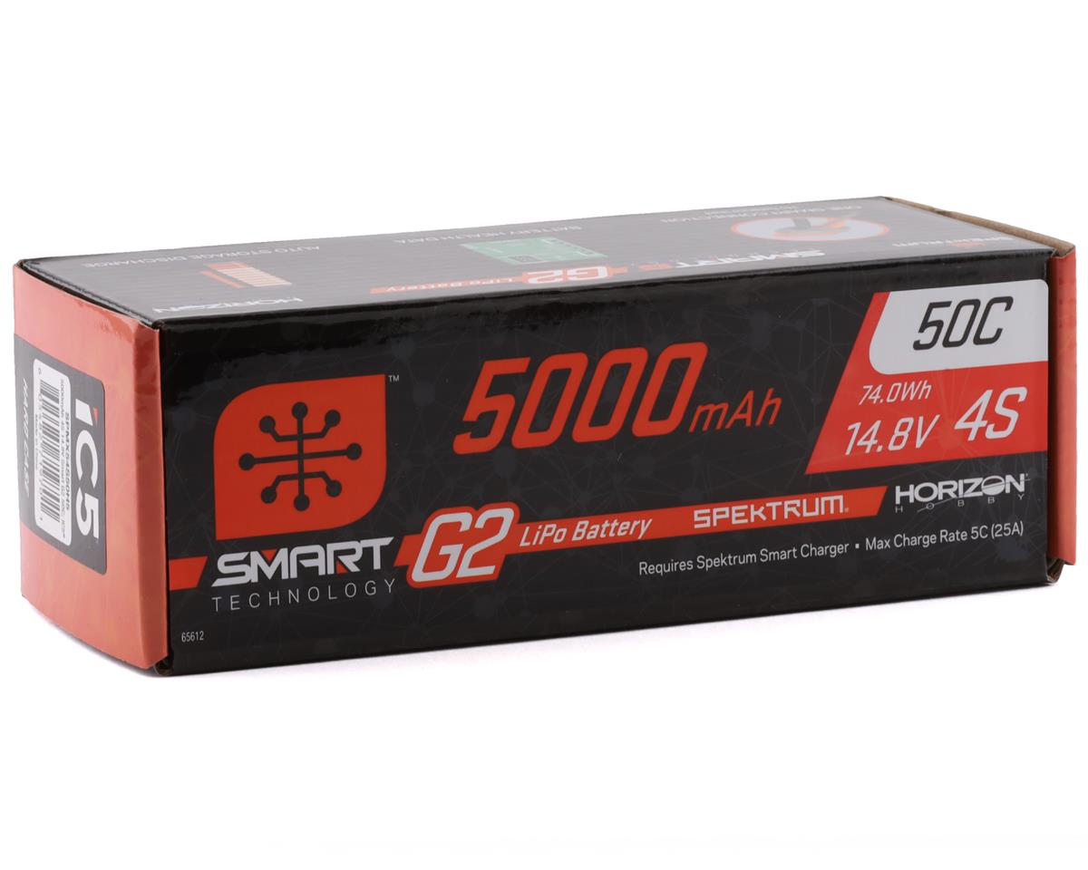 Spektrum RC 4S Smart G2 LiPo 50C Battery Pack (14.8V/5000mAh) w/IC5 Connector