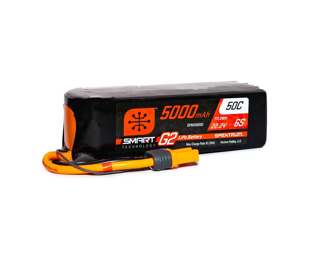 Spektrum RC 6S Smart G2 LiPo 50C Battery Pack w/IC5 Connector (22.2V/5000mAh)