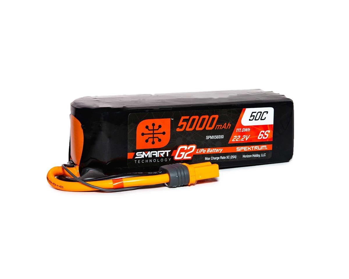 Spektrum RC 6S Smart G2 LiPo 50C Battery Pack w/IC5 Connector (22.2V/5000mAh)