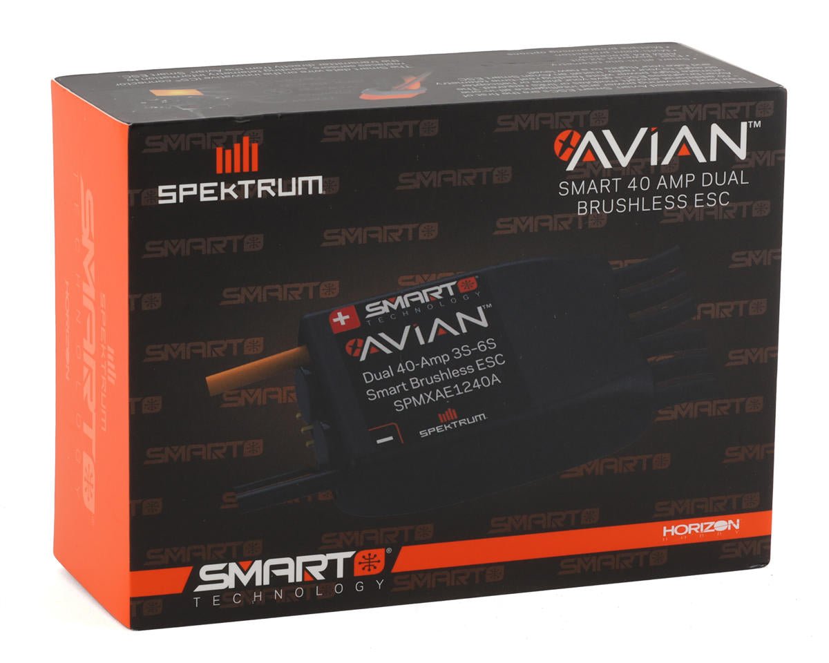 Spektrum RC Avian Dual 40 Amp 3-6S Brushless Smart ESC