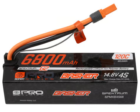 Spektrum RC 4S 120C Smart G2 Pro Basher LiPo Battery (14.8V/6800mAh) w/IC5 Connector