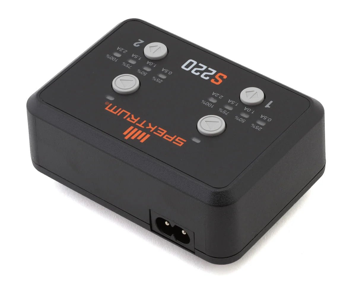 Spektrum RC S220 AC Balance Dual Battery Charger (3S/2A/20W x2)