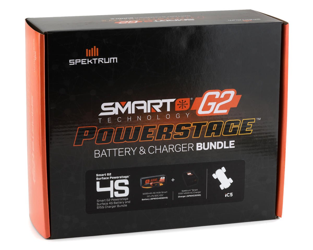 Spektrum RC Smart G2 PowerStage 4S Bundle w/4S Smart LiPo Battery (5000mAh)