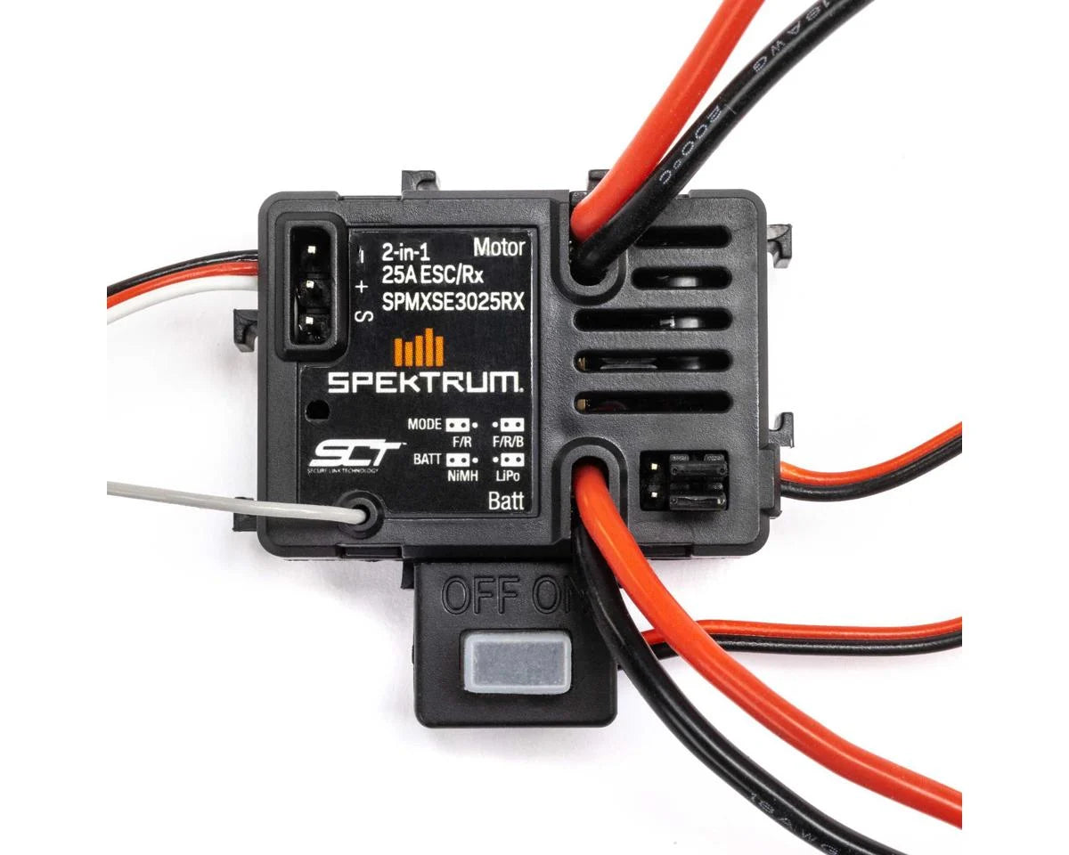 Spektrum RC SLT 25a Micro 1/18 1/16 Brushed ESC & RX Combo w/IC2 Connector