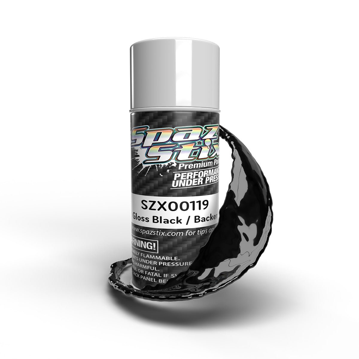 Spaz Stix "High Gloss Black" Backer Spray Paint (3.5oz)