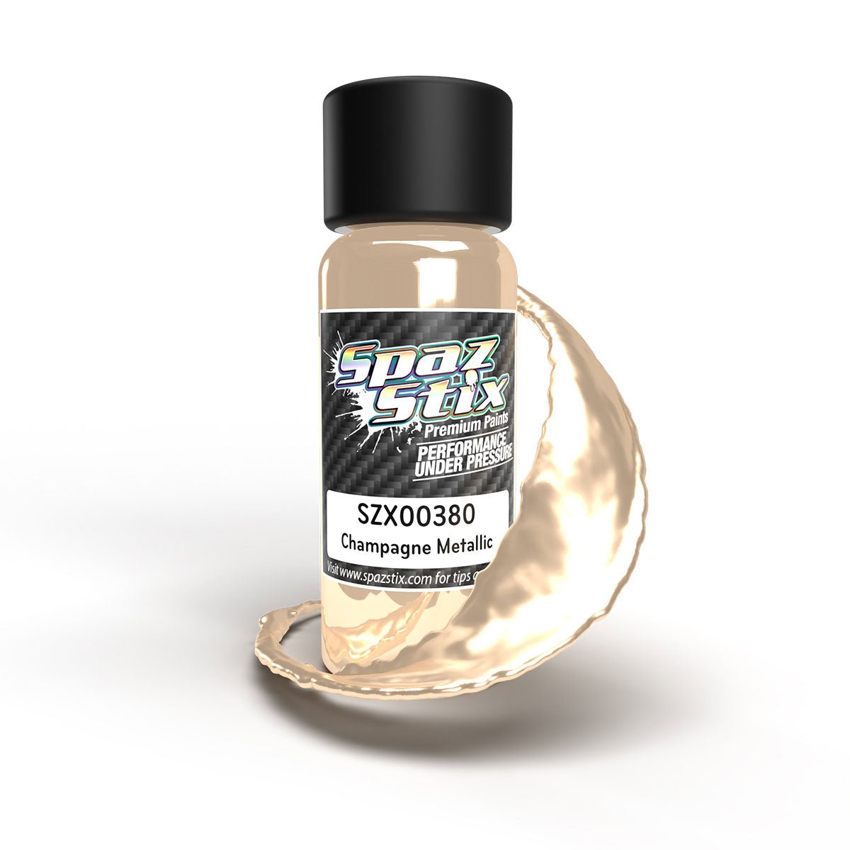 Spaz Stix Champagne Metallic Airbrush Ready Paint, 2oz Bottle