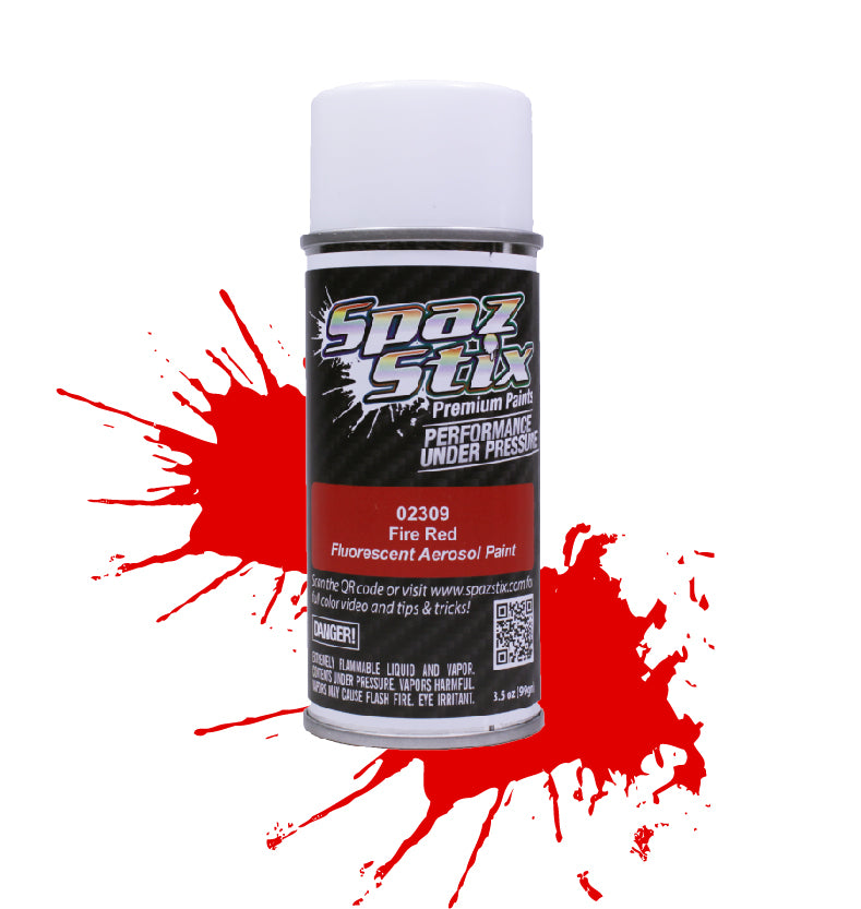 Spaz Stix "Fire Red" Fluorescent Spray Paint (3.5oz)