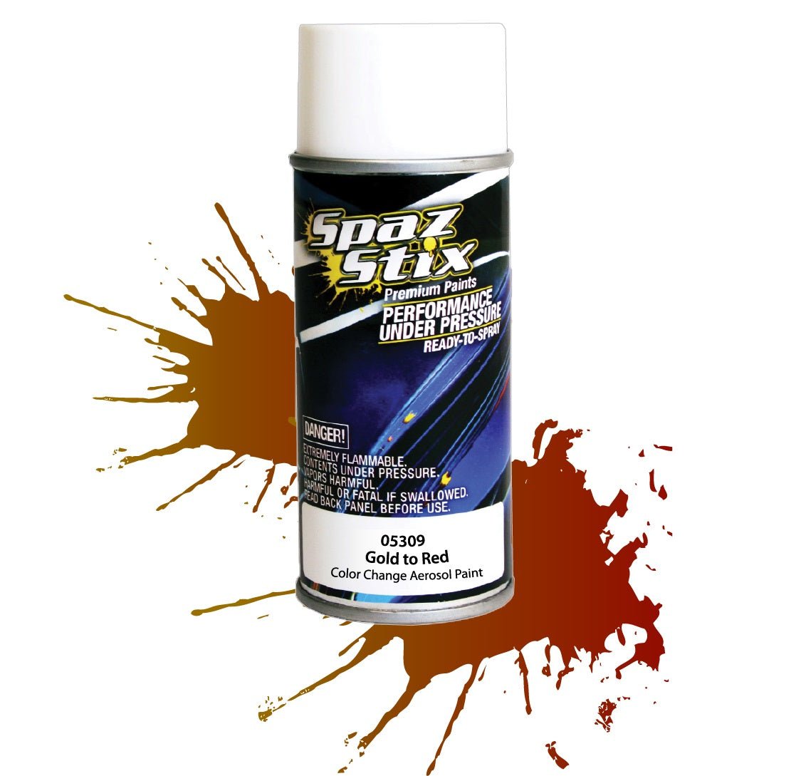 Spaz Stix 05309 Gold/Red Color Change Aerosol Paint 3.5oz
