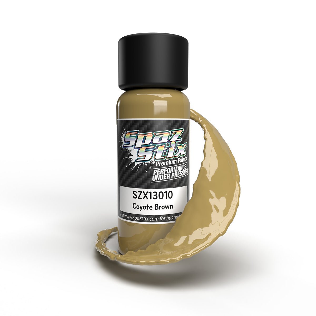 Spaz Stix Coyote Brown Airbrush Ready Paint, 2oz Bottle