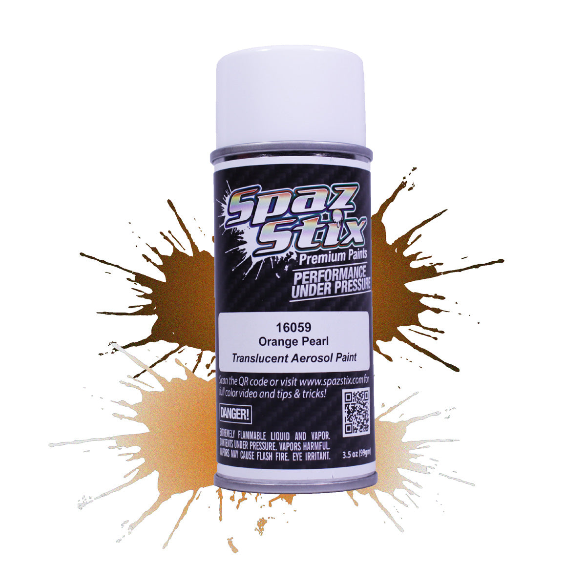 Spaz Stix Orange Pearl Aerosol Paint, 3.5oz Can