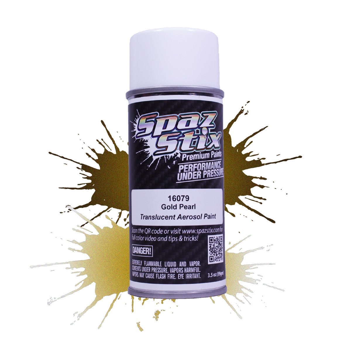 Spaz Stix Gold Pearl Aerosol Paint, 3.5oz Can