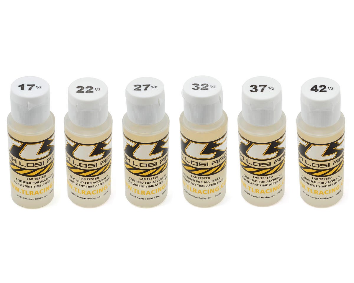 Team Losi Racing Silicone Shock Oil Six Pack (2oz) (17.5, 22.5, 27.5, 32.5, 37.5, 42.5wt)